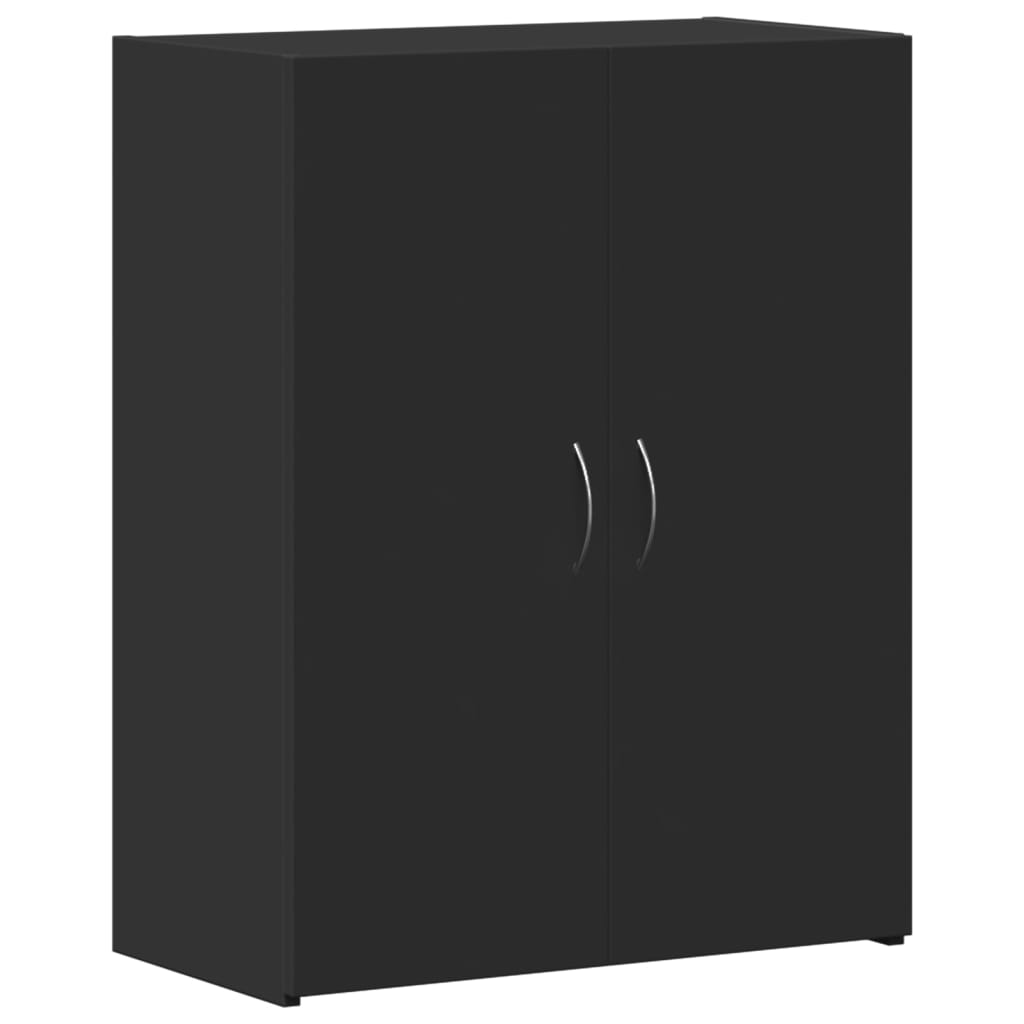 File Cabinet Black 60x32x77.5 cm Engineered Wood